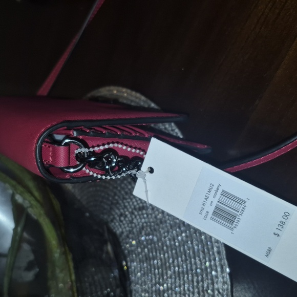 Calvin Klein Cranberry Crossbody Chain Wallet Bag - Picture 10 of 10
